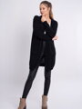 Langer gestrickter Cardigan MERYL schwarz