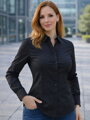Schwarzes Damenhemd Slim-Fit VS-DK1727