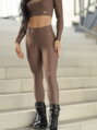 Stylische leggings VSB CLASSIC NEWSKIN braun