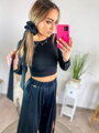 Damen Sommerhose VSB PALAZZO in Schwarz