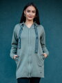 Damen-Sweatjacke VSB SOPHIA tarngrün mit Reißverschluss