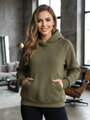 Bequemer Damen Hoodie VSB SIDESKIN khaki