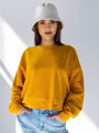 Kurzes Sweatshirt für Damen VSB JELLY senfgelb