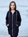 Damen-Sweatjacke VSB SOPHIA schwarz mit Reißverschluss