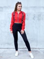 Kurzes Crop-Top Sweatshirt VSB LEA rot