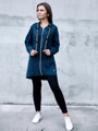 Damen-Sweatjacke VSB SOPHIA blau mit Reißverschluss