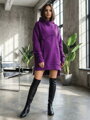 Oversize wydłużona bluza VSB WELLA śliwkowa