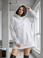Langes Oversize-Sweatshirt mit Tasche VSB WELLA grau