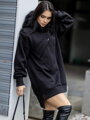 Damen-Oversize-Sweatshirt VSB WELLA schwarz