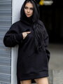 Damen-Oversize-Sweatshirt VSB WELLA schwarz
