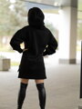 Damen-Oversize-Sweatshirt VSB WELLA schwarz