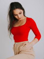 Damen T-Shirt HELA mit tiefem Ausschnitt VS-DT1906 rot