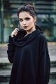 Luxuriöser langer Poncho von VSB für Damen