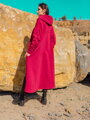 Luxuriöser Damenponcho VSB Collection LONG Burgun