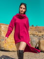 Luxuriöser Damenponcho VSB Collection LONG Burgun