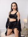 Damen-Pyjama-Set JANNYS VSB22 schwarz