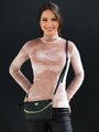 Damen Rollkragenpullover VSB22 VELUR puderrosa