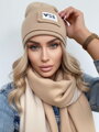 Luxuriöses VSB Sweat-Set Schal + Mütze Nude