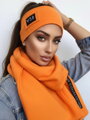 Luxuriöses VSB Sweat-Set Schal + Stirnband Orange