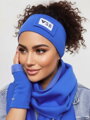 VSB Sweat-Set Schal + Stirnband + Handschuhe Blau