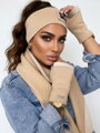  VSB Set Schal + Stirnband+ Handschuhe beige