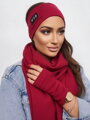 VSB Sweatshirt-Set Schal + Stirnband + Handschuhe Bordeaux
