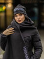 Damen VSB NELA Set Schal + Mütze schwarz