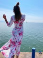 Geblümtes Sommerkleid für Damen