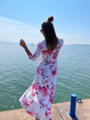 Geblümtes Sommerkleid für Damen