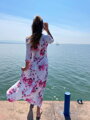 Geblümtes Sommerkleid für Damen