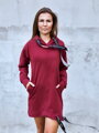 Sweatshirt Kleid / längeres Sweatshirt VSB-Sophii weinrot