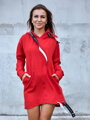 Sweatshirt Kleid / längeres Sweatshirt VSB-Sophii rot