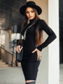 Damen-Rollkragenkleid von VSB in Schwarz