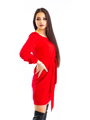 Damen Kleid mit Gürtel VSB  rot
