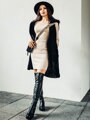 Damen-VSB-Kleid mit Ausschnitt HELA beige