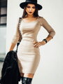 Damen-VSB-Kleid mit Ausschnitt HELA beige