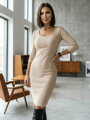 Damen-VSB-Kleid mit Ausschnitt HELA beige