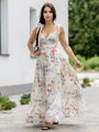 VERSABE Damen MAXI Kleid VS-SA 1905 Blumenmuster