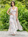VERSABE Damen MAXI Kleid VS-SA 1905 Blumenmuster
