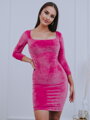 Dámské šaty VSB22 VELUR HELA tmavě růžové 