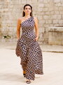 Damen Abendkleid VS-SA 1914 kupfer+schwarz