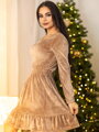 Kurzes Damenkleid VSB VELVET GOLD