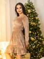 Kurzes Damenkleid VSB VELVET GOLD