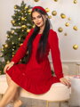 A-Linien-Samtkleid VSB VELVET RED