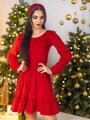 A-Linien-Samtkleid VSB VELVET RED