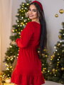 A-Linien-Samtkleid VSB VELVET RED