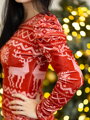 Damen-Weihnachtskleid VSB rot