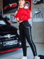 Damen Trainingsanzug VSB -KATTY COLOR 02 rot+schwarz
