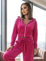 Kurzes Reißverschluss-Sweatshirt VSB NORA in HOT PINK Farbe