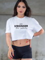 Damen VSB Crop-Top STRONGER weiß